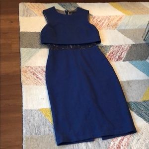 BCBG navy midi dress